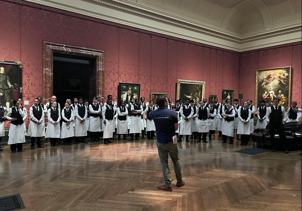 Waiting staff at the National Gallery London