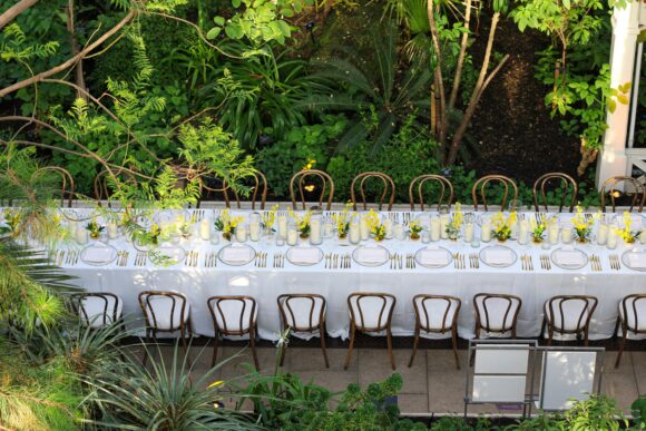 A long table at kew garden